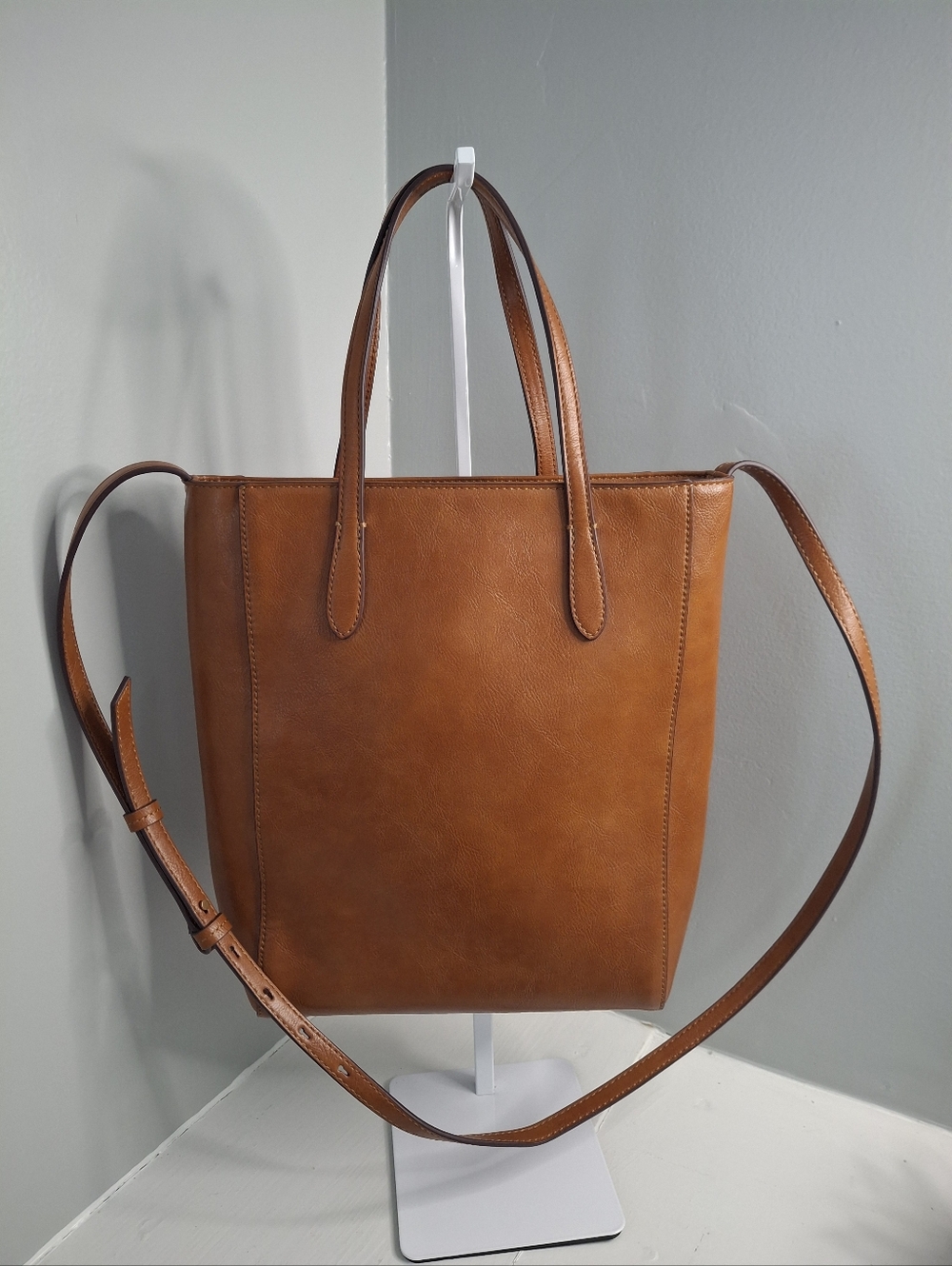 Banana Republic Leather Tote Bag in Cognac Brown EUC